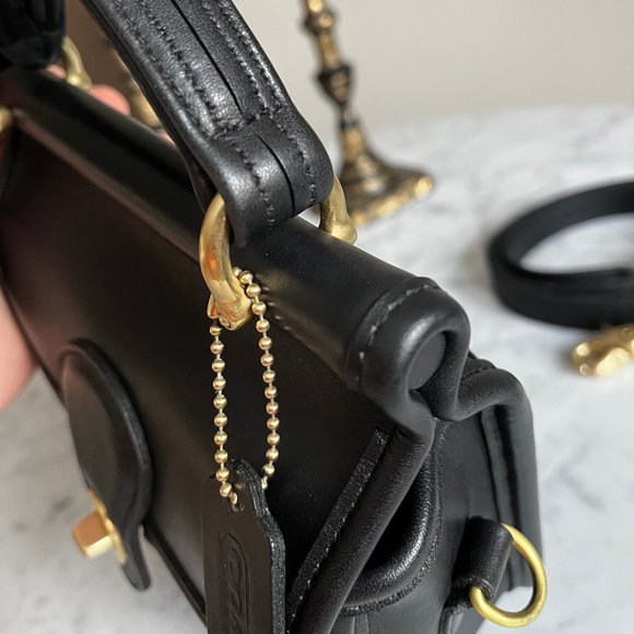 *RARE* Vintage Coach Black Winnie Bag 9023 Made in USA - Picture 6 of 16